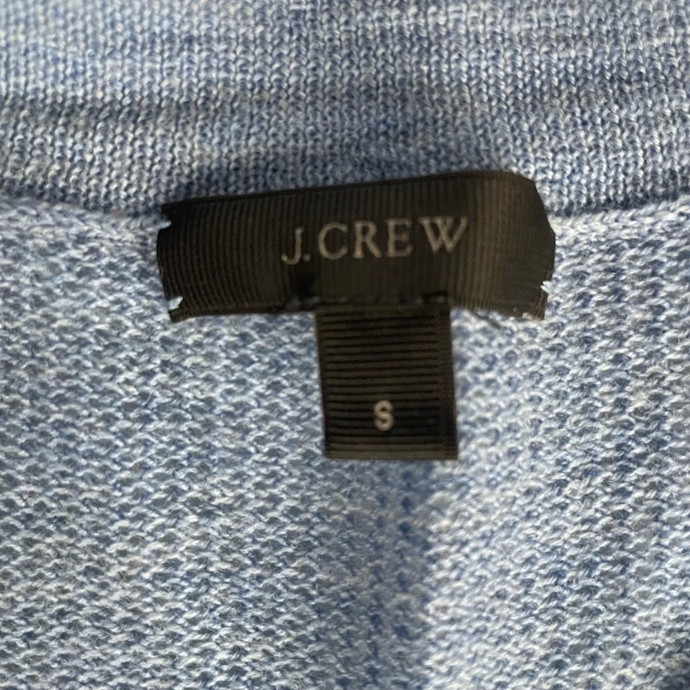 J.Crew Blue V-Neck Long Sleeve 100%‎ Merino Wool Sweater Small